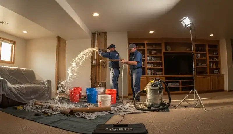 Expert Plumbing Pro - emergency-burst-pipe-repair-in-a-finished-clifton-co-basement